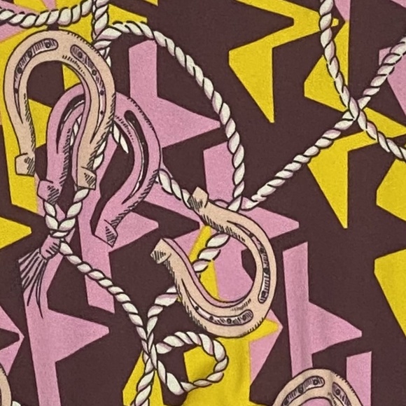 M by MISSONI Horseshoe Print Knit Sleeveless Designer Dress Equestrian Luxe S - Picture 2 of 15